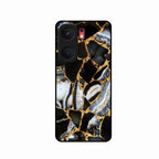 Black Gold Marble Glass Phone Case for iQOO Neo 9 Pro 5G