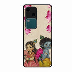 Krishna Eternal Lotus Glass Case for Vivo V30 5G