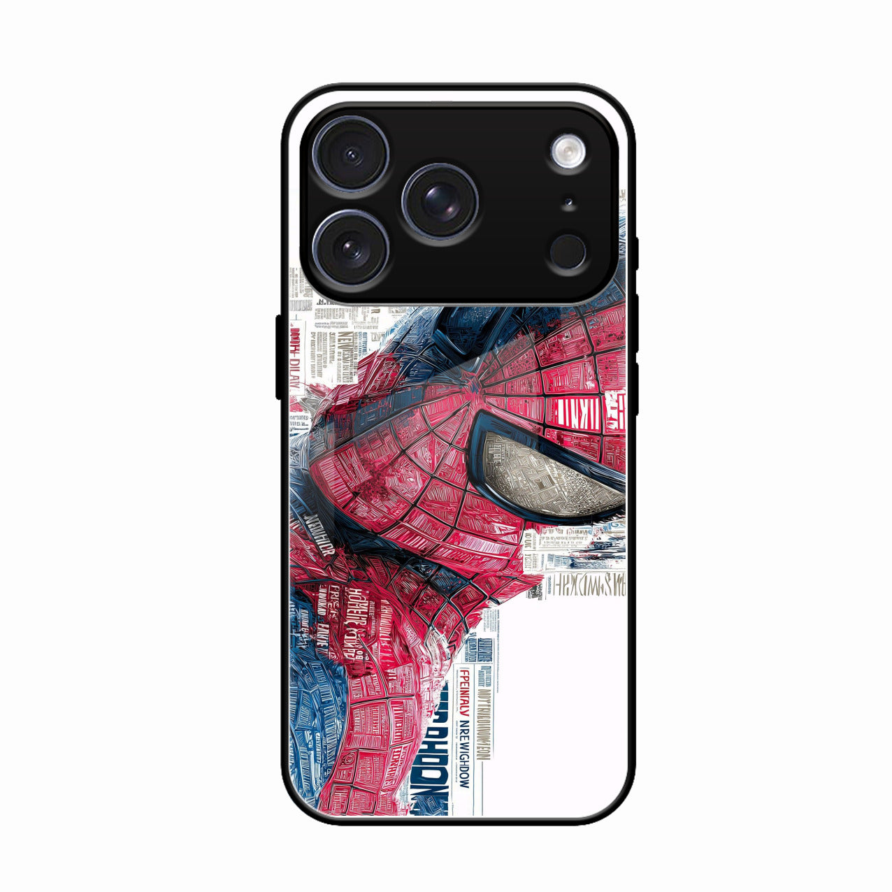 Red Blue Web Hero Glass Phone Cover for iPhone 17 Pro