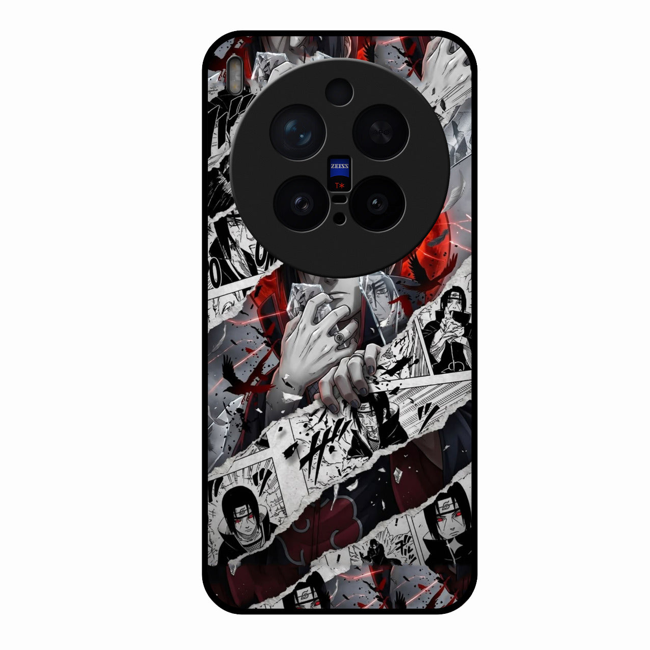 Itachi Uchiha Manga Collage Glass Phone Case for Vivo X300 Pro 5G