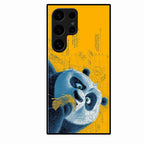Cute Panda Sketch Premium Glass Phone Case for Samsung Galaxy S24 Ultra 5G