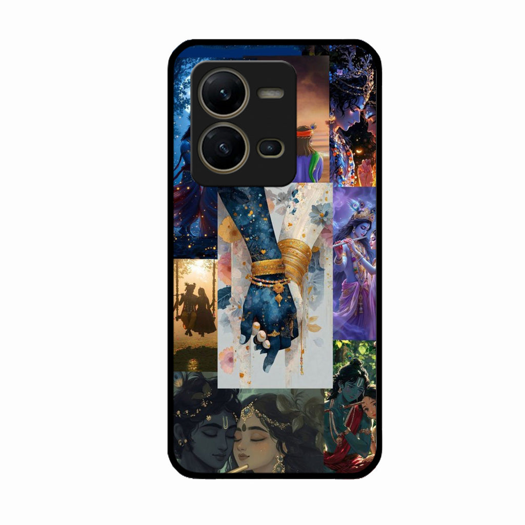 Eternal Radha Krishna Love Glass Phone Case for Samsung Galaxy A36 5G