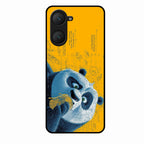 Cute Panda Sketch Premium Glass Phone Case for Vivo T3 Lite 5G