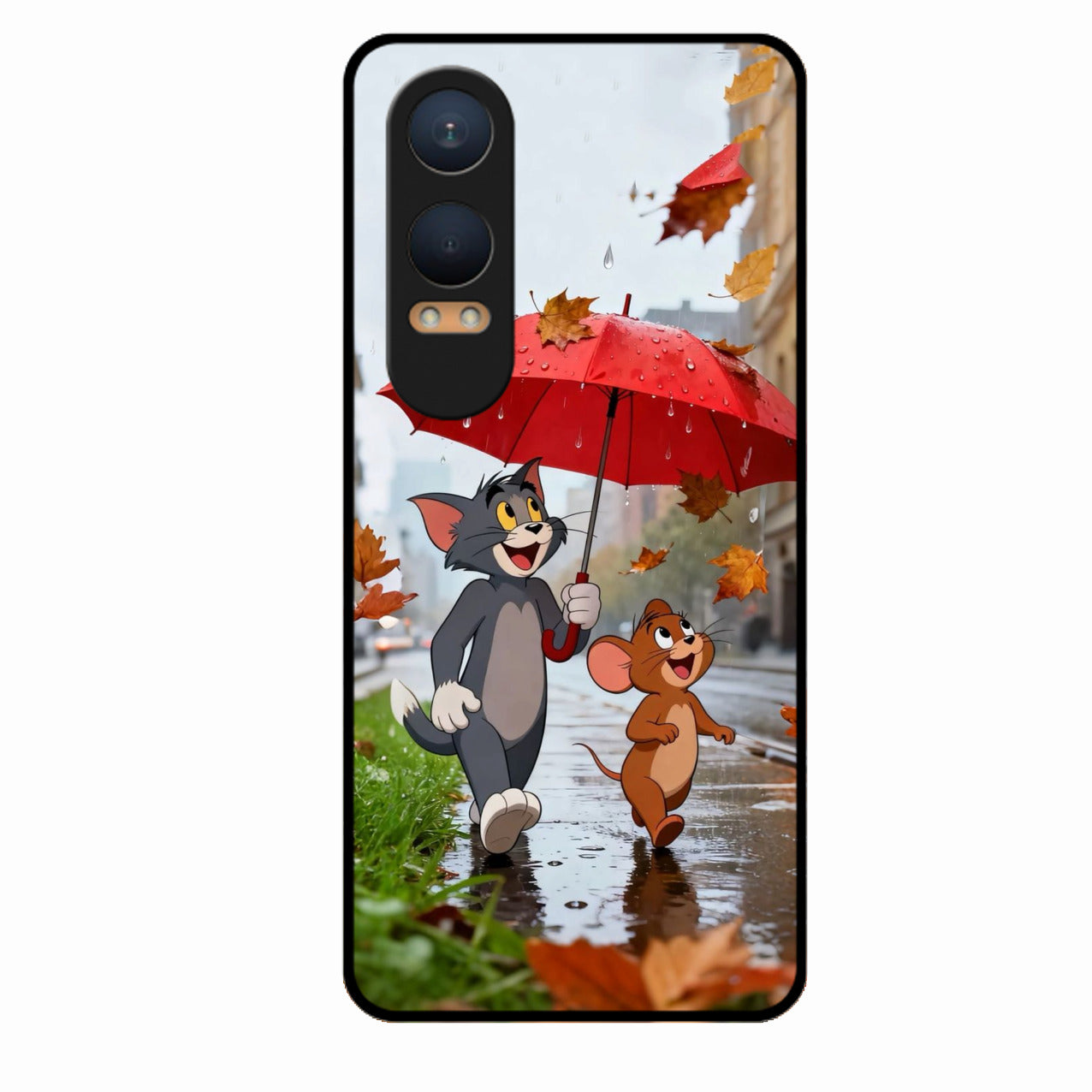 Rainy Day Cartoon Glass Phone Case for Oneplus Nord Ce 4 Lite 5G