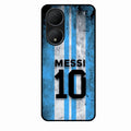 Blue Stripes Number 10 Football Glass Phone Case for Vivo T2 5G