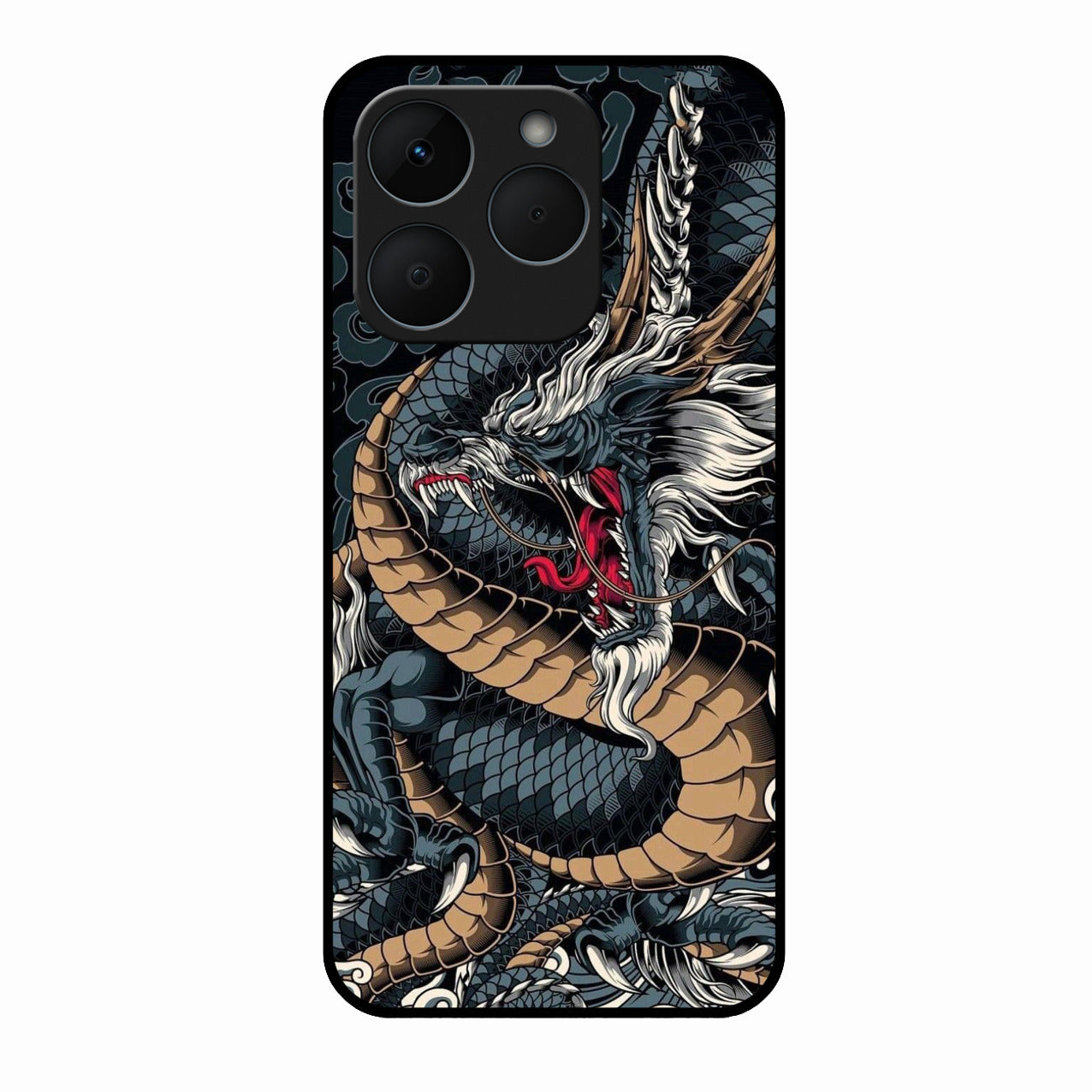 Midnight Dragon Glass Phone Case for Realme 15T 5G