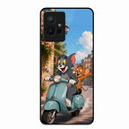 Cartoon Scooter Adventure Premium Glass Phone Case for Vivo Y75 5G