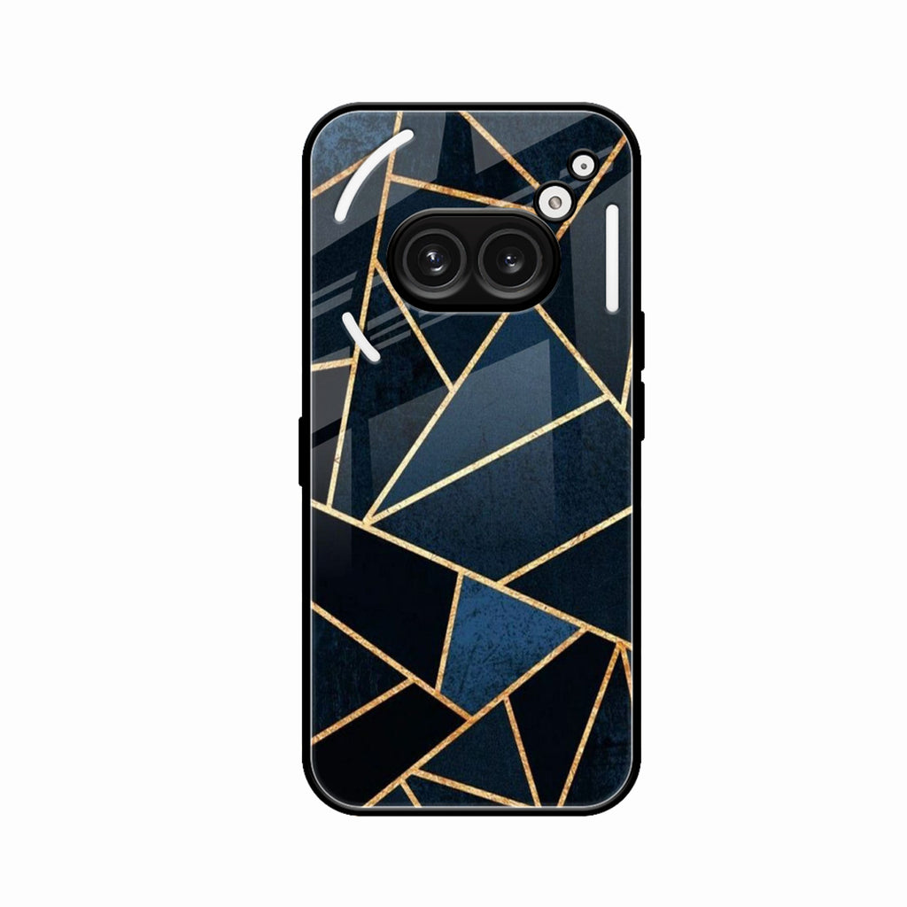 Midnight Gold Geometric Premium Glass Phone Case for Nothing Phone 2a