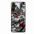 Japanese Wave Drift Racing Premium Glass Phone Case for Samsung Galaxy M55S 5G