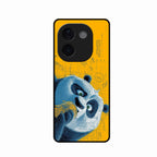 Cute Panda Sketch Premium Glass Phone Case for iQOO Z9S Pro 5G
