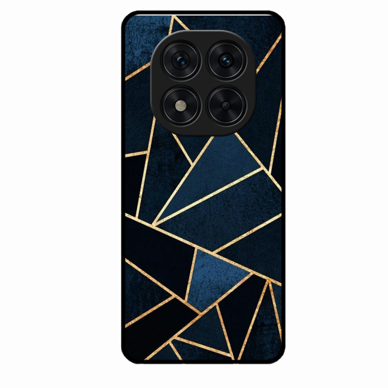 Midnight Gold Geometric Premium Glass Phone Case for Redmi Note 14 Pro 5G
