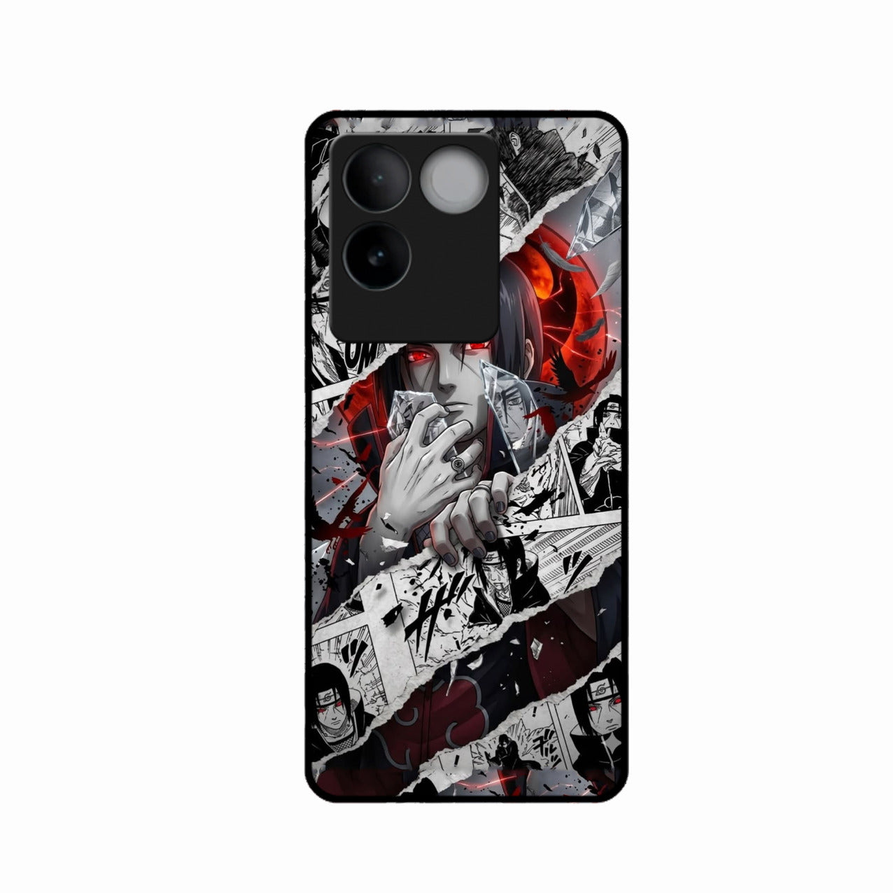 Itachi Uchiha Manga Collage Glass Phone Case for iQOO Z7 Pro 5G