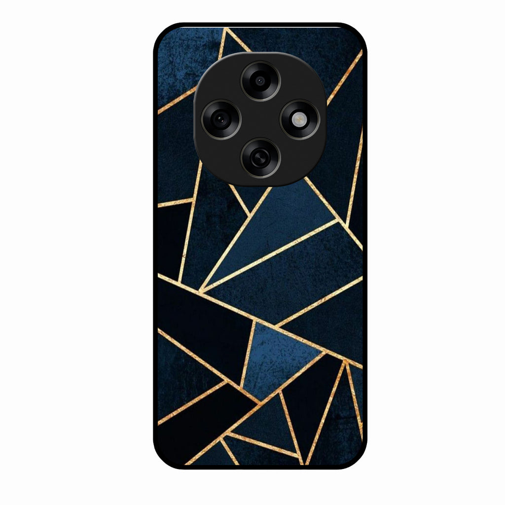 Midnight Gold Geometric Premium Glass Phone Case for Oppo F31 Pro 5G