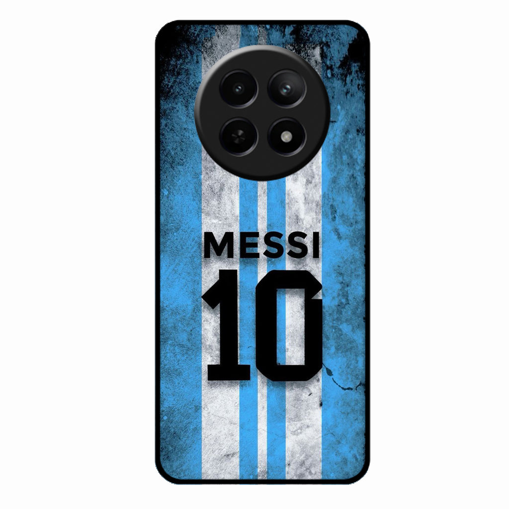 Blue Stripes Number 10 Football Glass Phone Case for Realme 12 5G