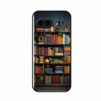 Colorful Bookshelf Art Glass Case Cover for Google Pixel 10A 5G