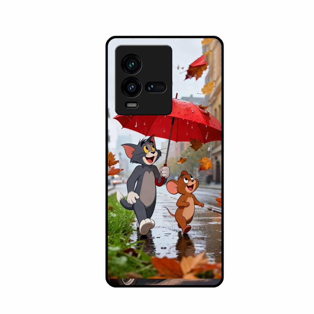 Rainy Day Cartoon Glass Phone Case for iQOO 9T 5G