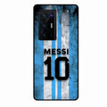 Blue Stripes Number 10 Football Glass Phone Case for Vivo X70 Pro Plus 5G
