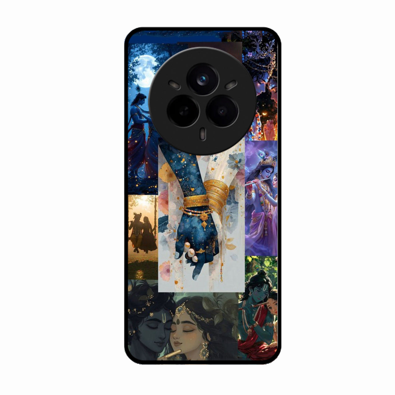 Eternal Radha Krishna Love Glass Phone Case for Realme 14 Pro 5G