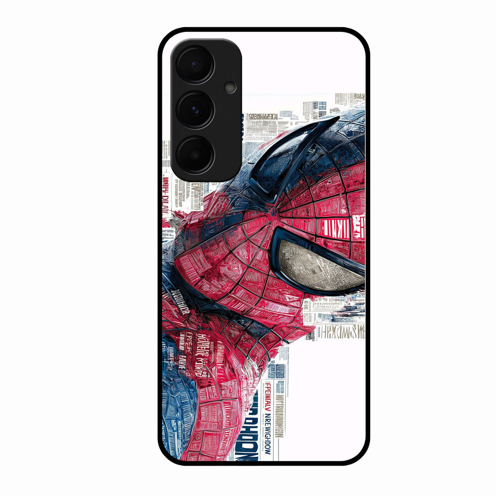 Red Blue Web Hero Glass Phone Cover for Samsung Galaxy A35 5G