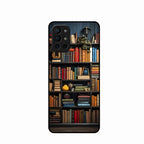 Colorful Bookshelf Art Glass Case Cover for Oneplus 9R 5G