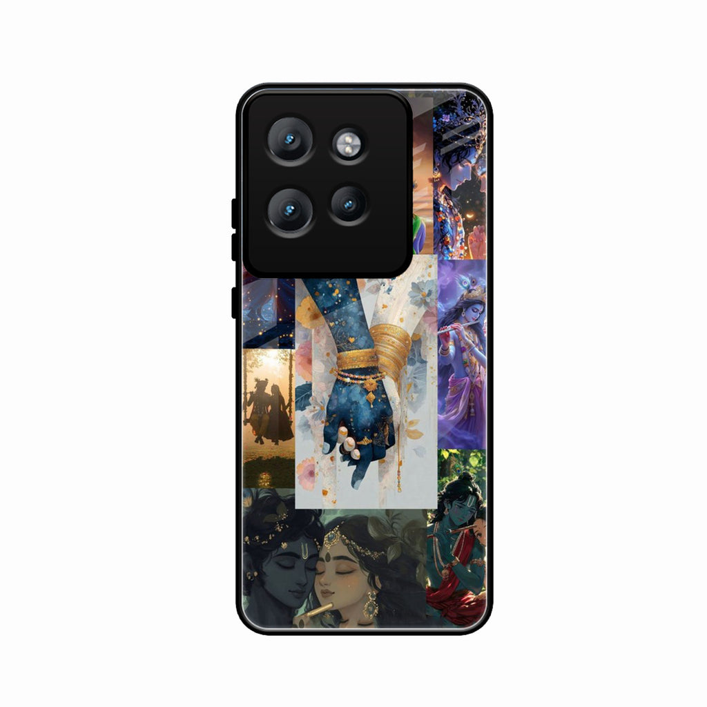 Eternal Radha Krishna Love Glass Phone Case for Motorola Edge 50 Neo
