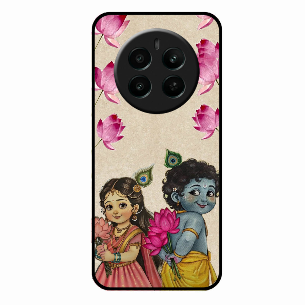Krishna Eternal Lotus Glass Case for Realme 12 Plus 5G