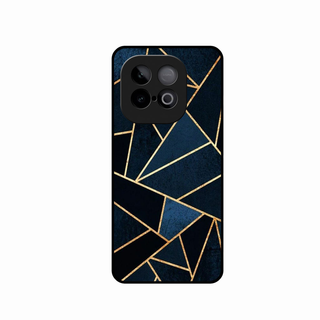 Midnight Gold Geometric Premium Glass Phone Case for iQOO Neo 10 5G