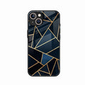Midnight Gold Geometric Premium Glass Phone Case for iPhone 13 mini