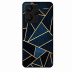 Midnight Gold Geometric Premium Glass Phone Case for Redmi Note 13 Pro Plus 5G