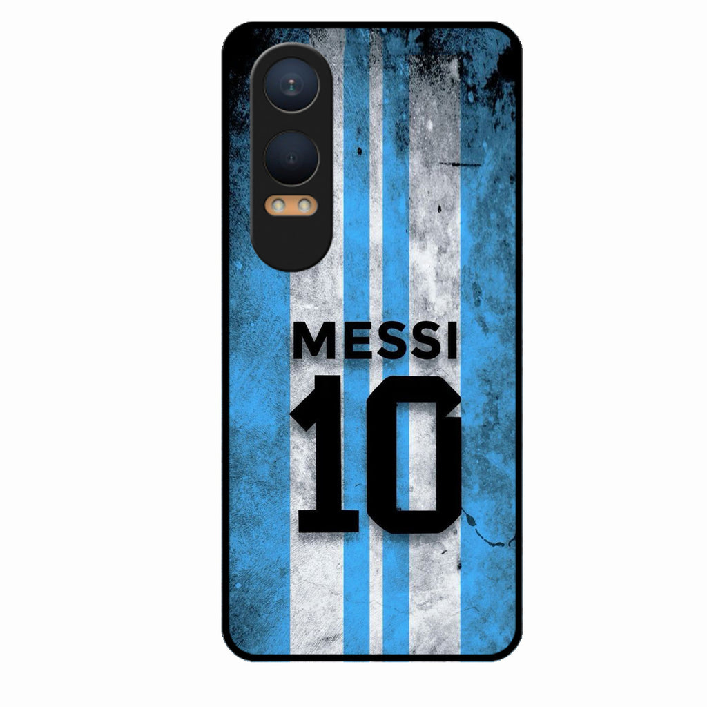 Blue Stripes Number 10 Football Glass Phone Case for Oneplus Nord Ce 4 Lite 5G