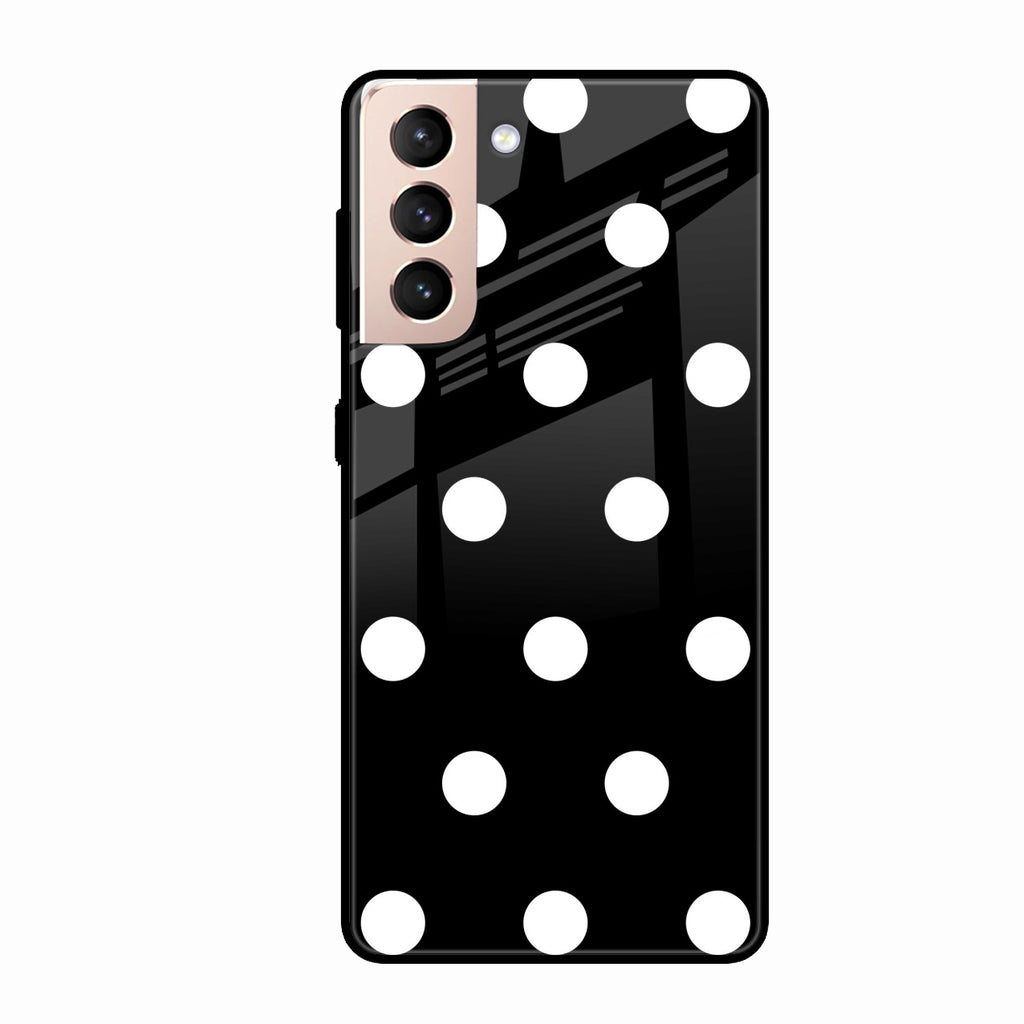 Classic Polka Dot Glass Phone Case for Samsung Galaxy S21 Fe 5G