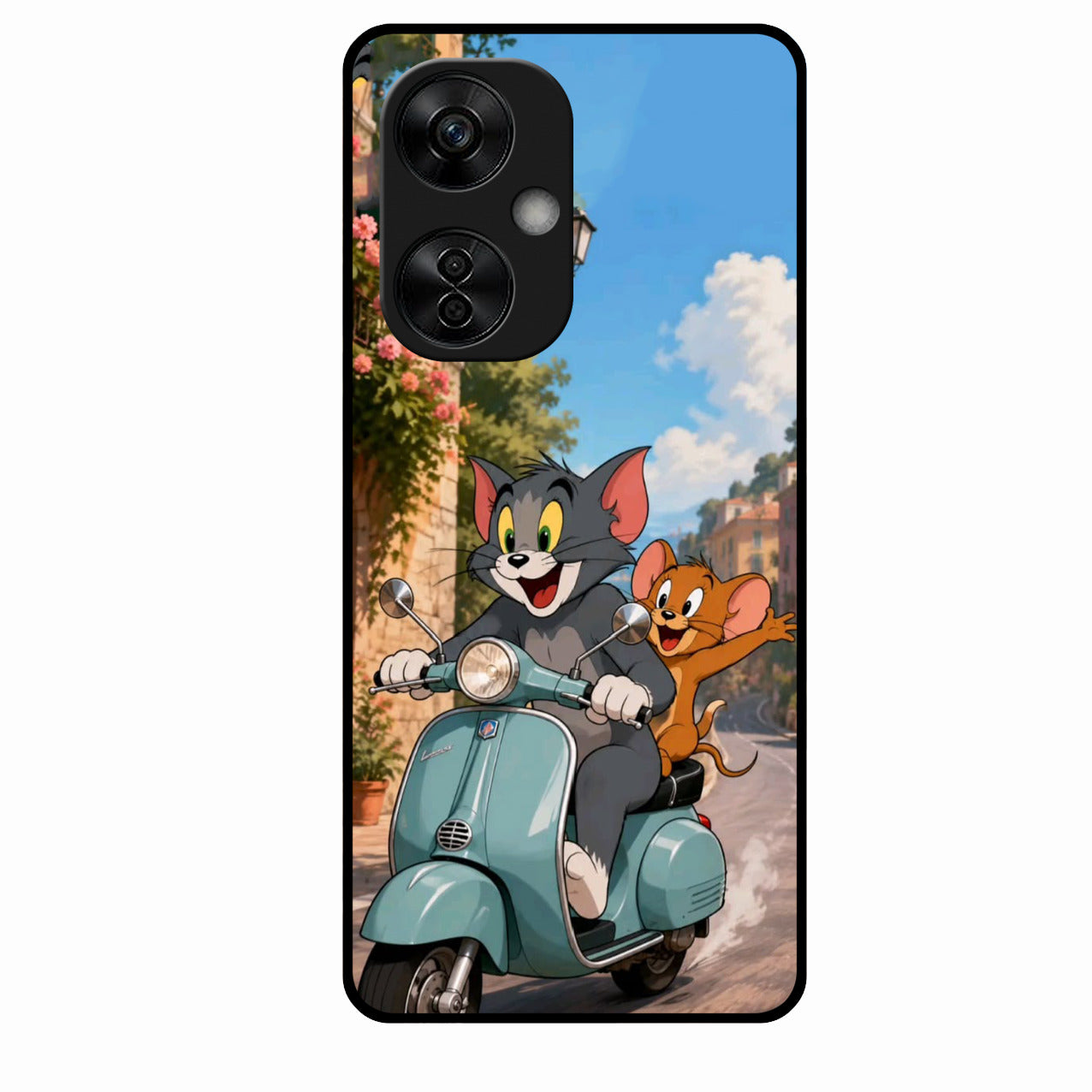 Cartoon Scooter Adventure Premium Glass Phone Case for Oneplus Nord Ce 3 Lite 5G