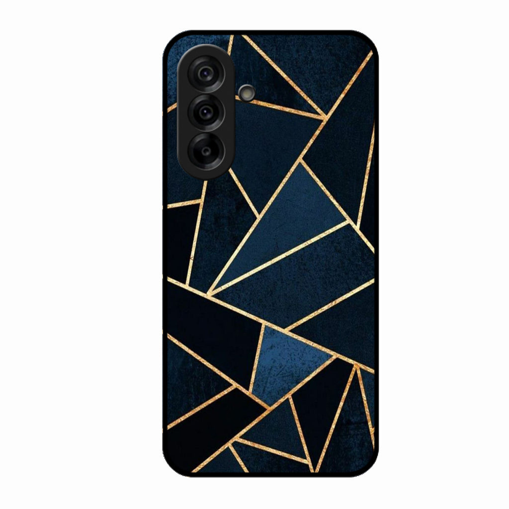 Midnight Gold Geometric Premium Glass Phone Case for Samsung Galaxy A36 5G