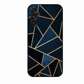 Midnight Gold Geometric Premium Glass Phone Case for Samsung Galaxy F36 5G