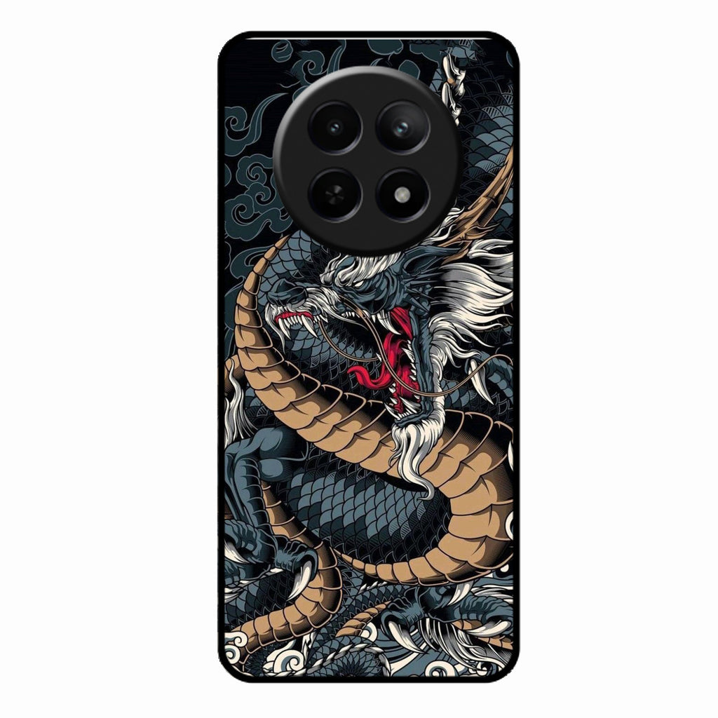 Midnight Dragon Glass Phone Case for Realme 12X 5G
