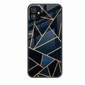 Midnight Gold Geometric Premium Glass Phone Case for Samsung Galaxy F14 5G