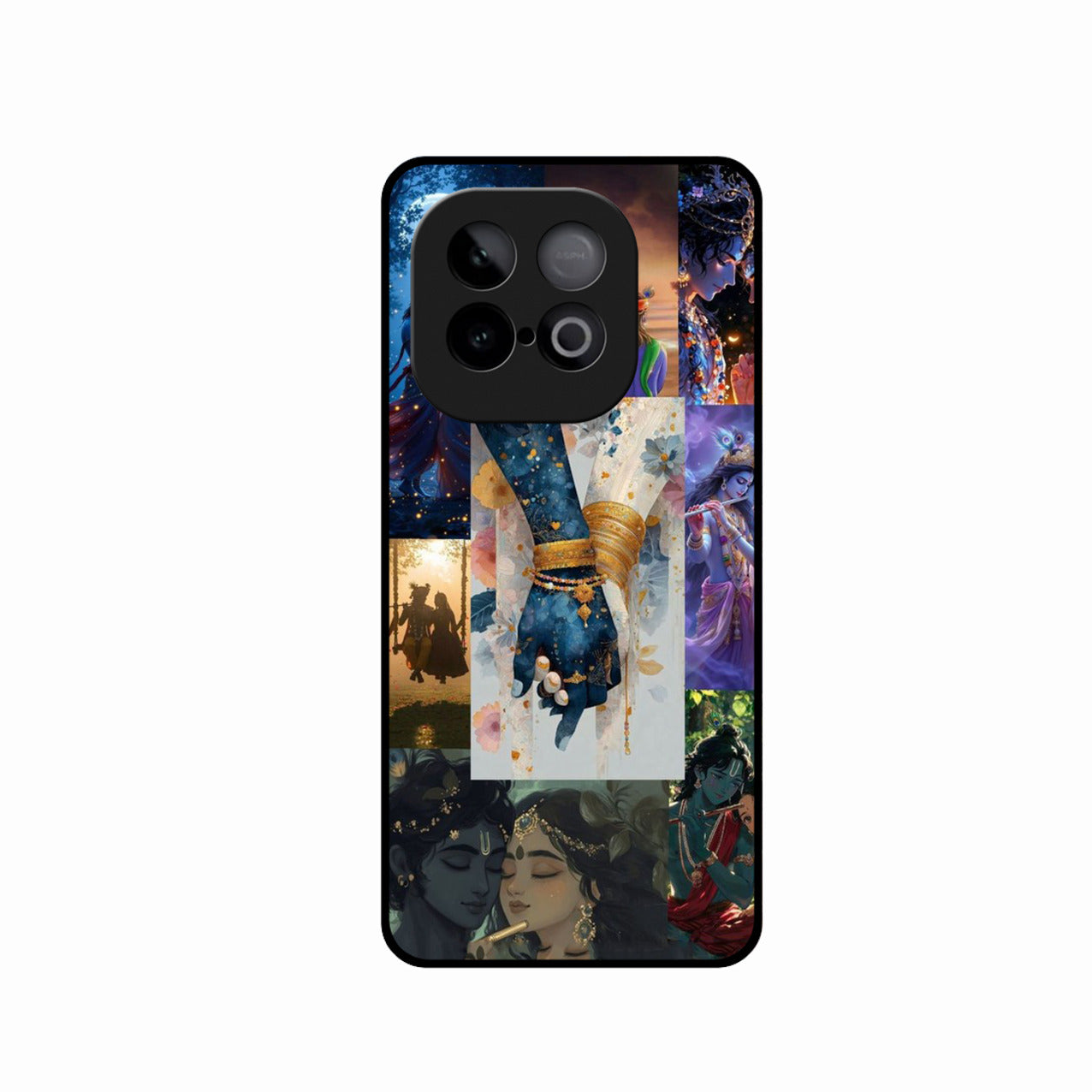 Eternal Radha Krishna Love Glass Phone Case for iQOO Neo 10 5G