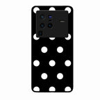 Classic Polka Dot Glass Phone Case for Vivo X80 Pro 5G