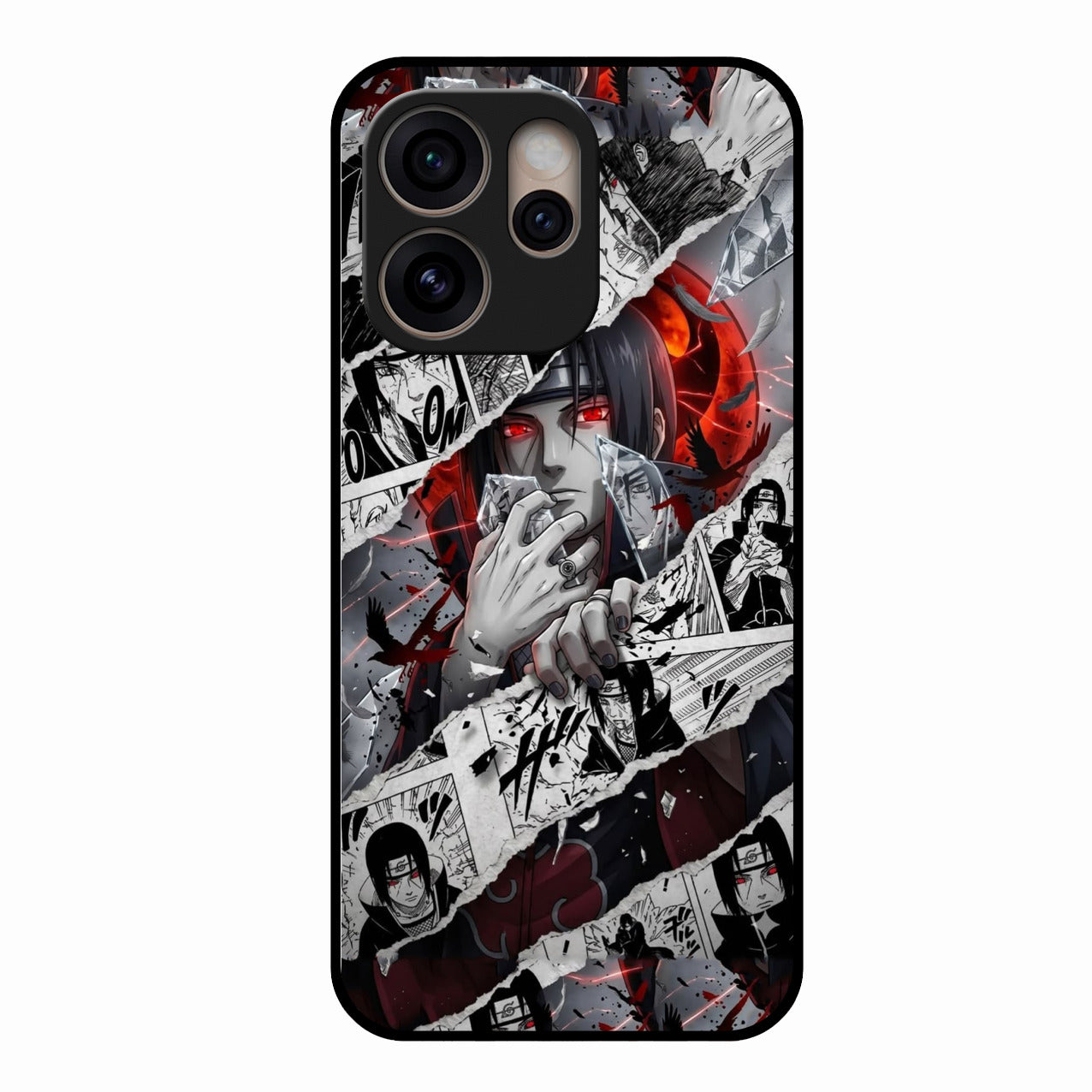 Itachi Uchiha Manga Collage Glass Phone Case for Oppo Reno 15 Pro 5G