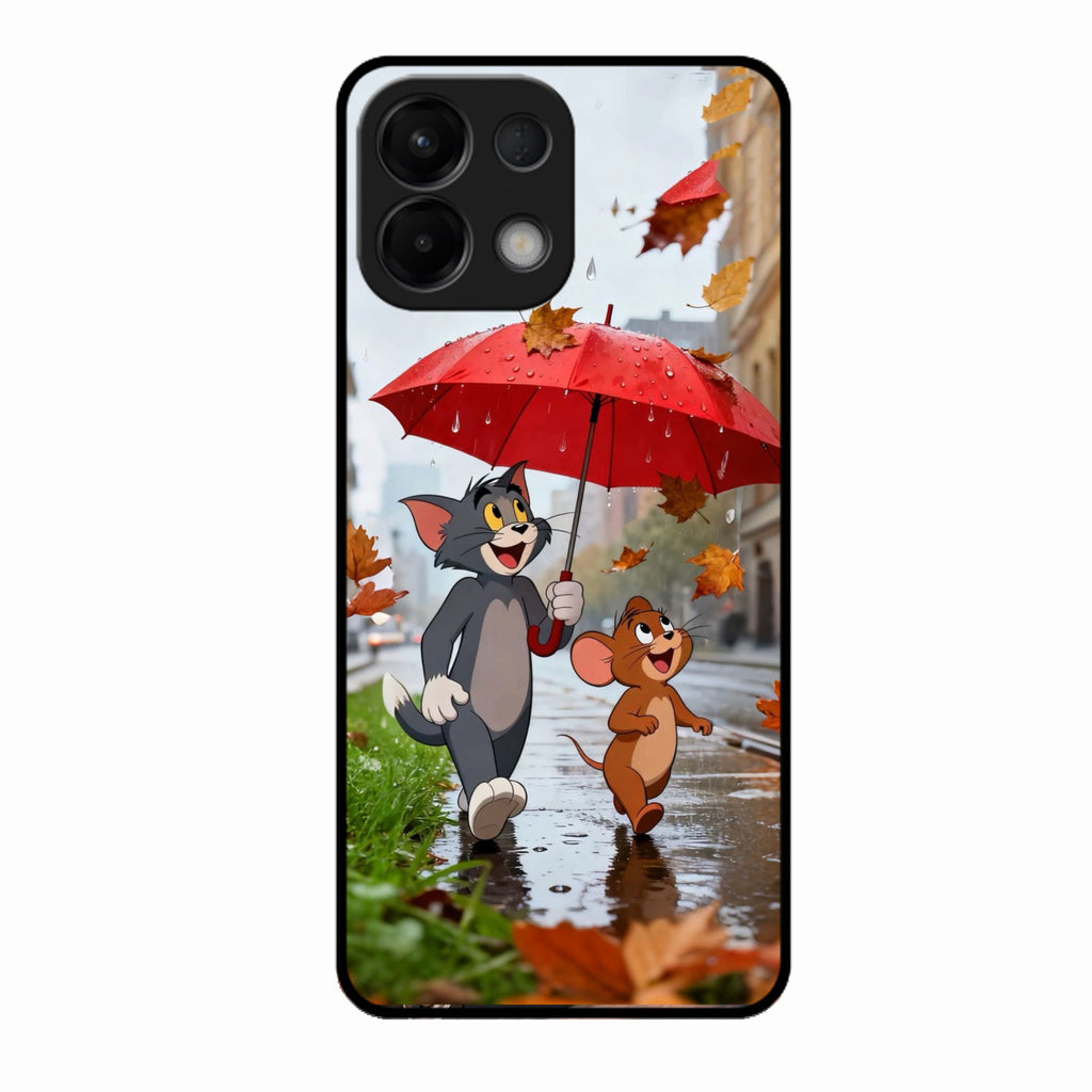 Rainy Day Cartoon Glass Phone Case for Oppo K13 5G