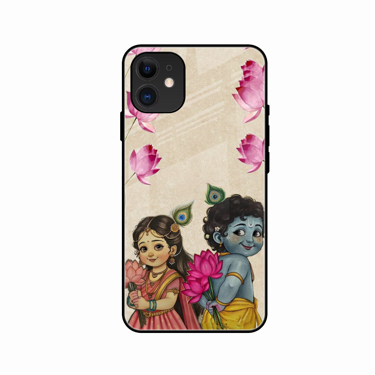 Krishna Eternal Lotus Glass Case for iPhone 12