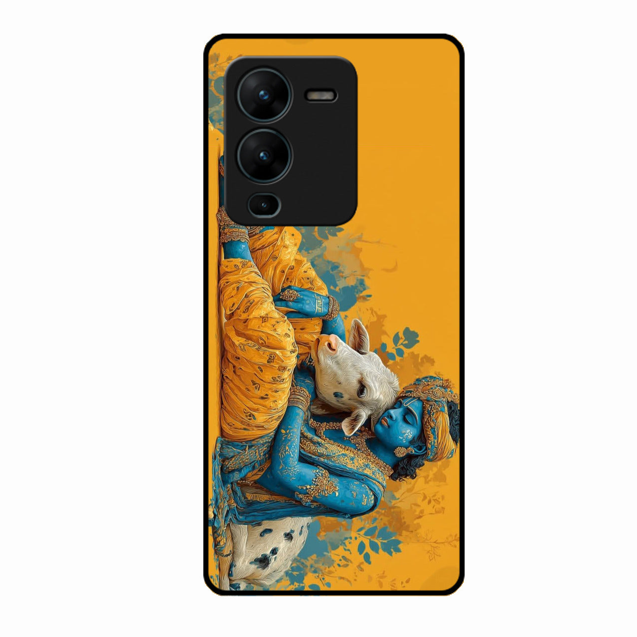 Divine Krishna Gopal Premium Glass Phone Case for Vivo V25 Pro 5G