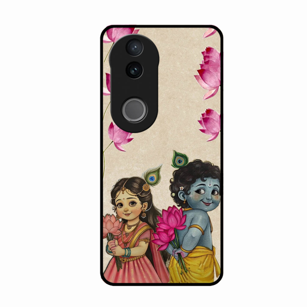 Krishna Eternal Lotus Glass Case for Vivo T4R 5G