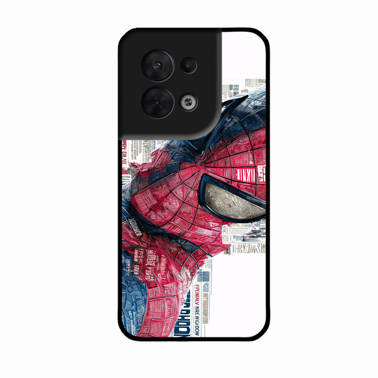 Red Blue Web Hero Glass Phone Cover for Oppo Reno 8 5G