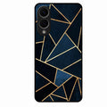 Midnight Gold Geometric Premium Glass Phone Case for Samsung Galaxy S25 Edge 5G