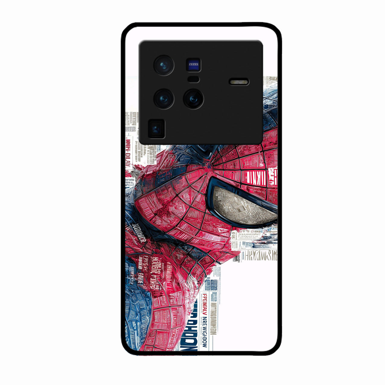 Red Blue Web Hero Glass Phone Cover for Vivo X80 Pro 5G