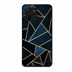 Midnight Gold Geometric Premium Glass Phone Case for Realme 9I 5G