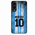Blue Stripes Number 10 Football Glass Phone Case for Samsung Galaxy S25 Edge 5G