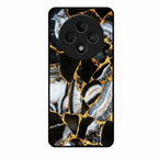 Black Gold Marble Glass Phone Case for Oppo F27 5G