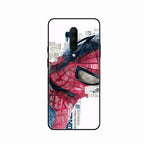 Red Blue Web Hero Glass Phone Cover for Oneplus 7T Pro